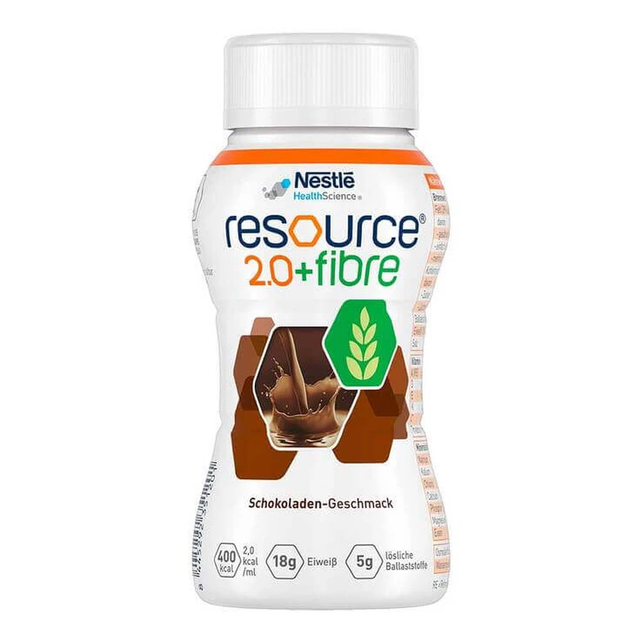 Resource 2.0 + fibre Schokolade, 4X200 ml Flüssigkeit