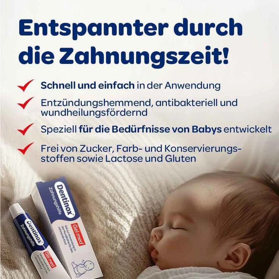 Dentinox Gel med Zahnungshilfe, 10 g Gel