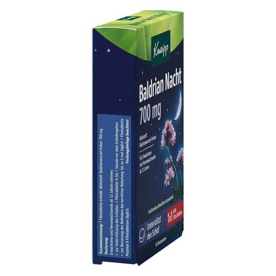 Kneipp Valerian Night 700 mg Film-Coated Tablets, 30 Film-Coated Tablets