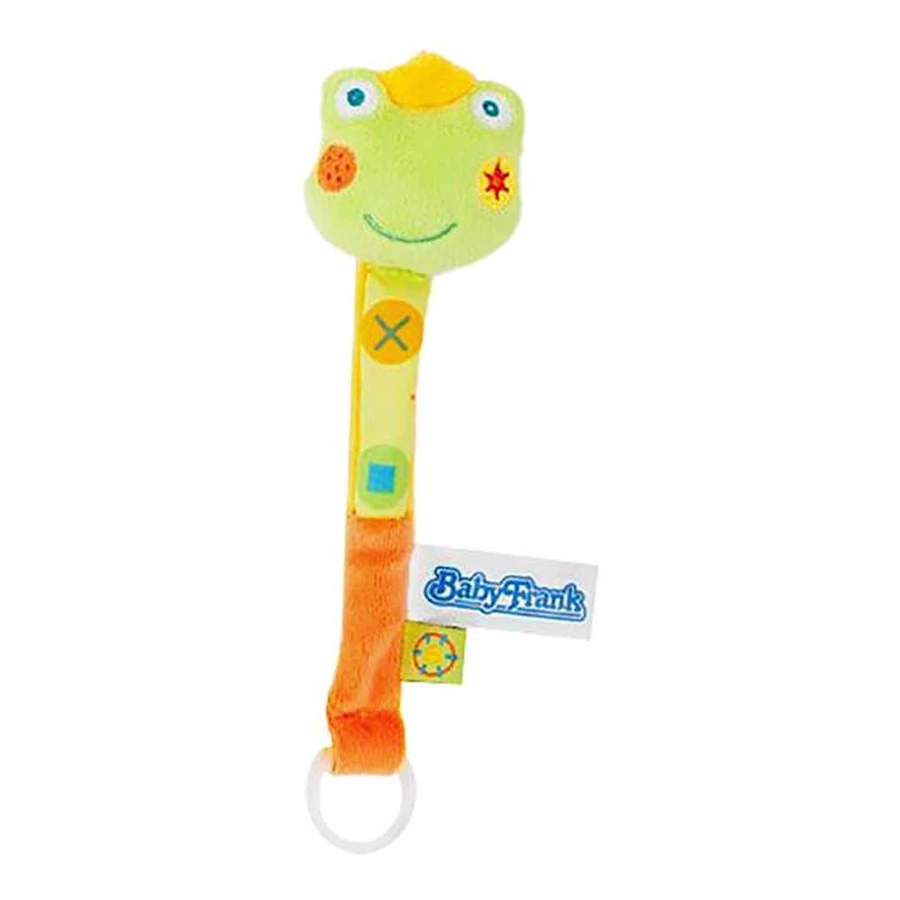 Frog-Printed Fabric Pacifier Chain, 1 pc., color not specified