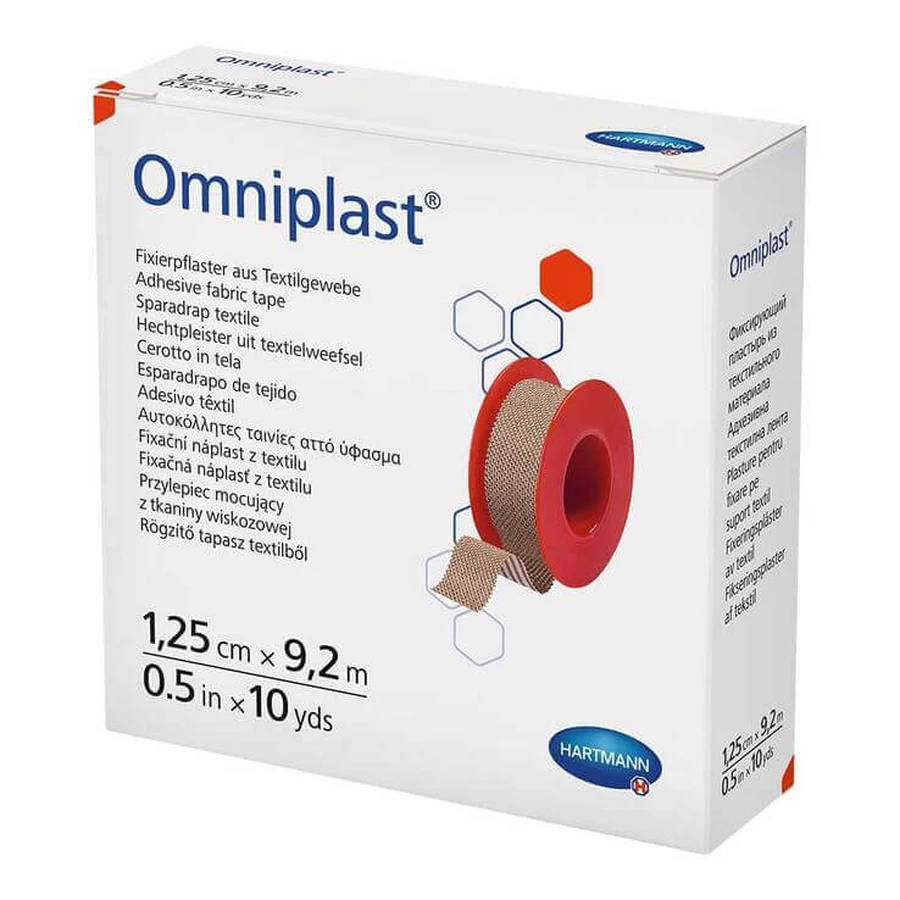 Omniplast Adhesive Bandage, Woven Fabric, 1.25 cm x 9.2 m, 1 Bandage