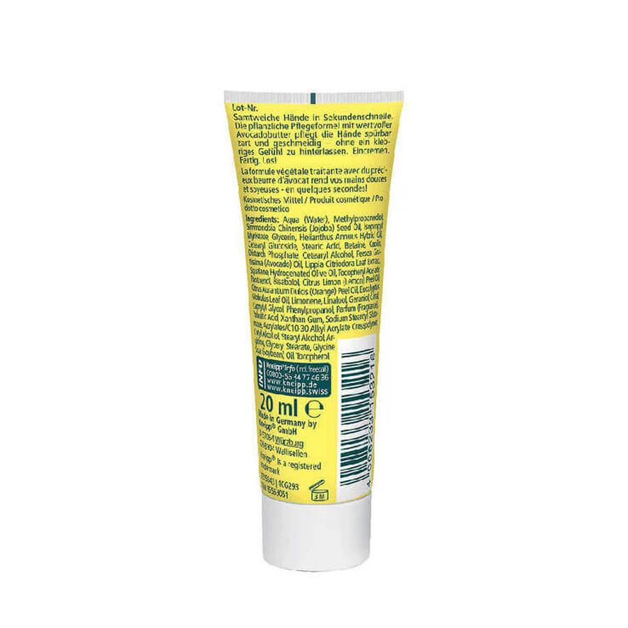 Crème pour les mains Kneipp Instant, format voyage, 20 ml de crème