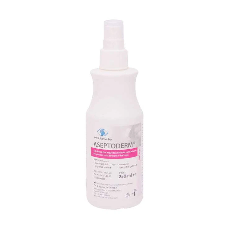 Desinfectante cutáneo a base de alcohol Aseptoderm, solución de 250 ml
