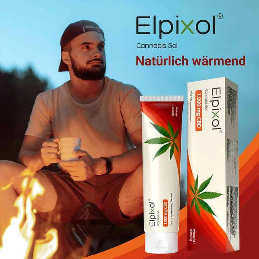Cannabis Gel 1000 mg Warming Gel Elpixol, 120 ml Gel