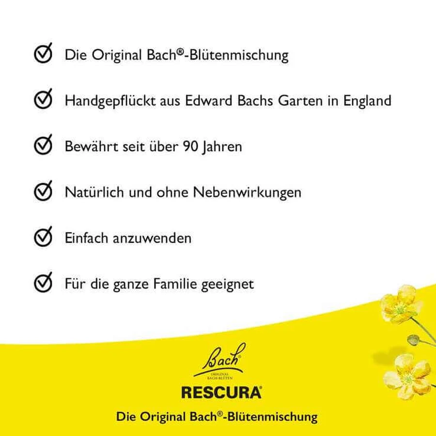 Bach Flower Remedies Original Rescura Pets Drops, Alcohol-Free, for Animals, 10 ml Drops