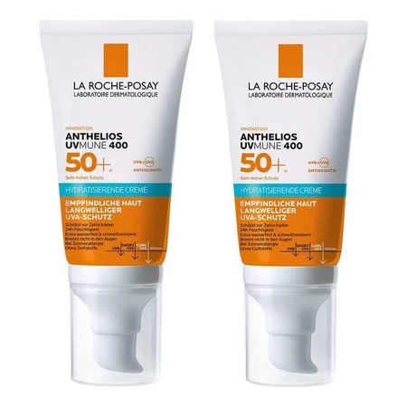 La Roche-Posay Anthelios UVmune Hydraterende Crème SPF 50+, 2 x 50 ml crème