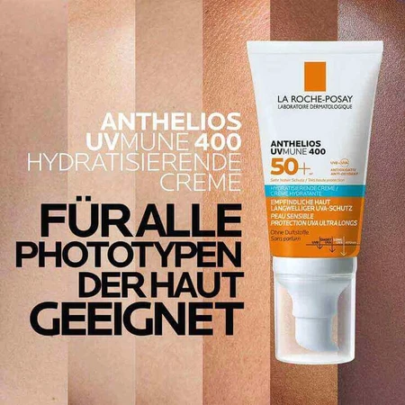 La Roche-Posay Anthelios UVmune Hydraterende Crème SPF 50+, 2 x 50 ml crème