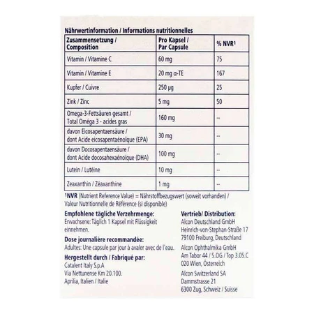 Vitalux Plus: cápsulas de luteína y omega-3, 28 cápsulas