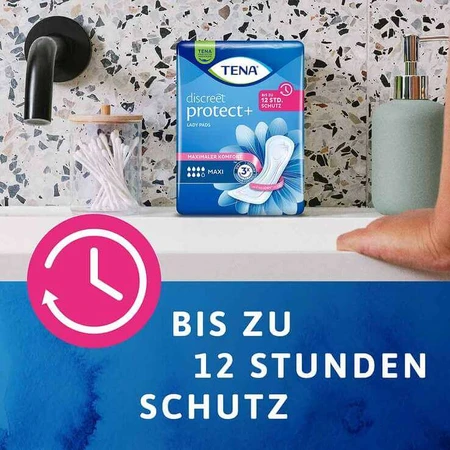 TENA® Discreet Maxi-inlegkruisjes voor incontinentie, verpakking van 12 stuks