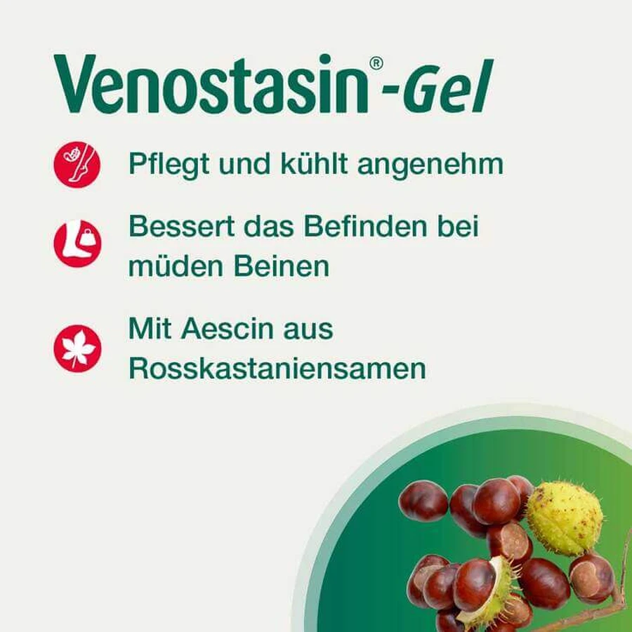 Venostasin® Gel Aescin geeft vermoeide benen nieuwe energie en verkoelt, 100 g gel