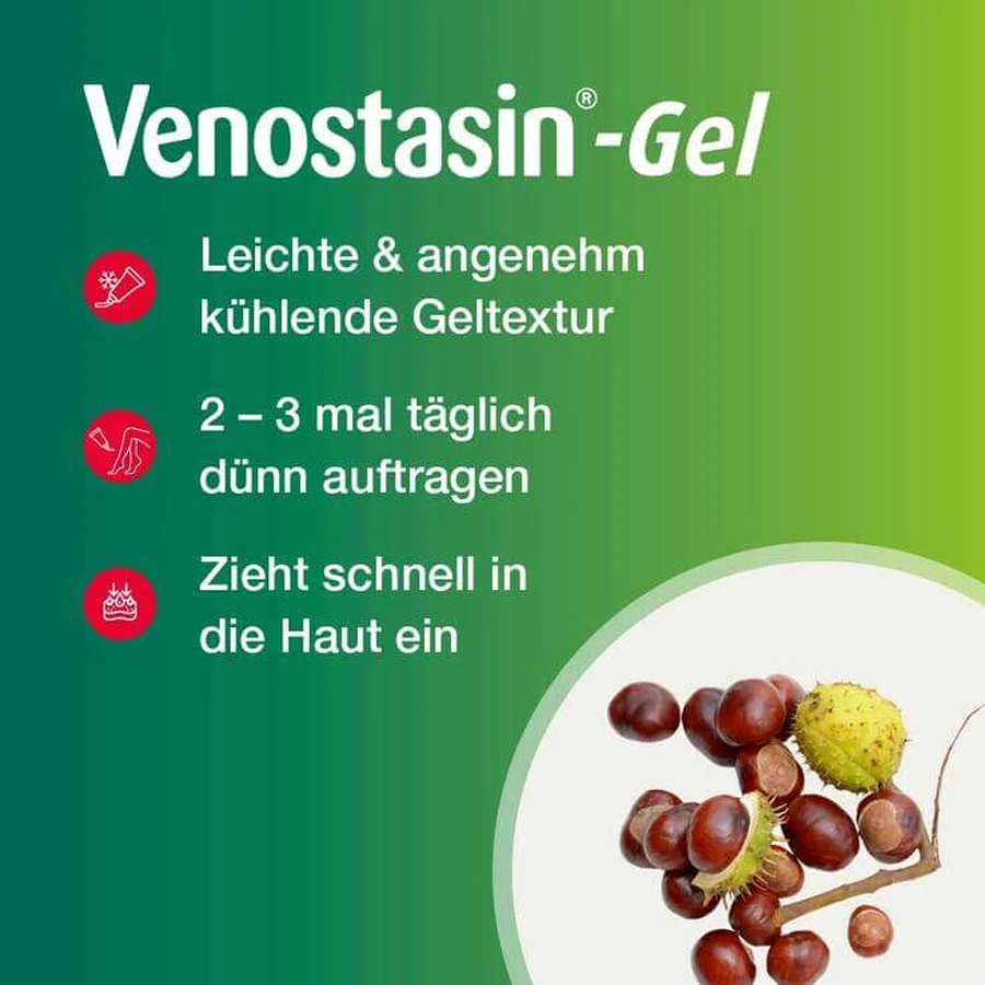Venostasin® Gel Aescin geeft vermoeide benen nieuwe energie en verkoelt, 100 g gel