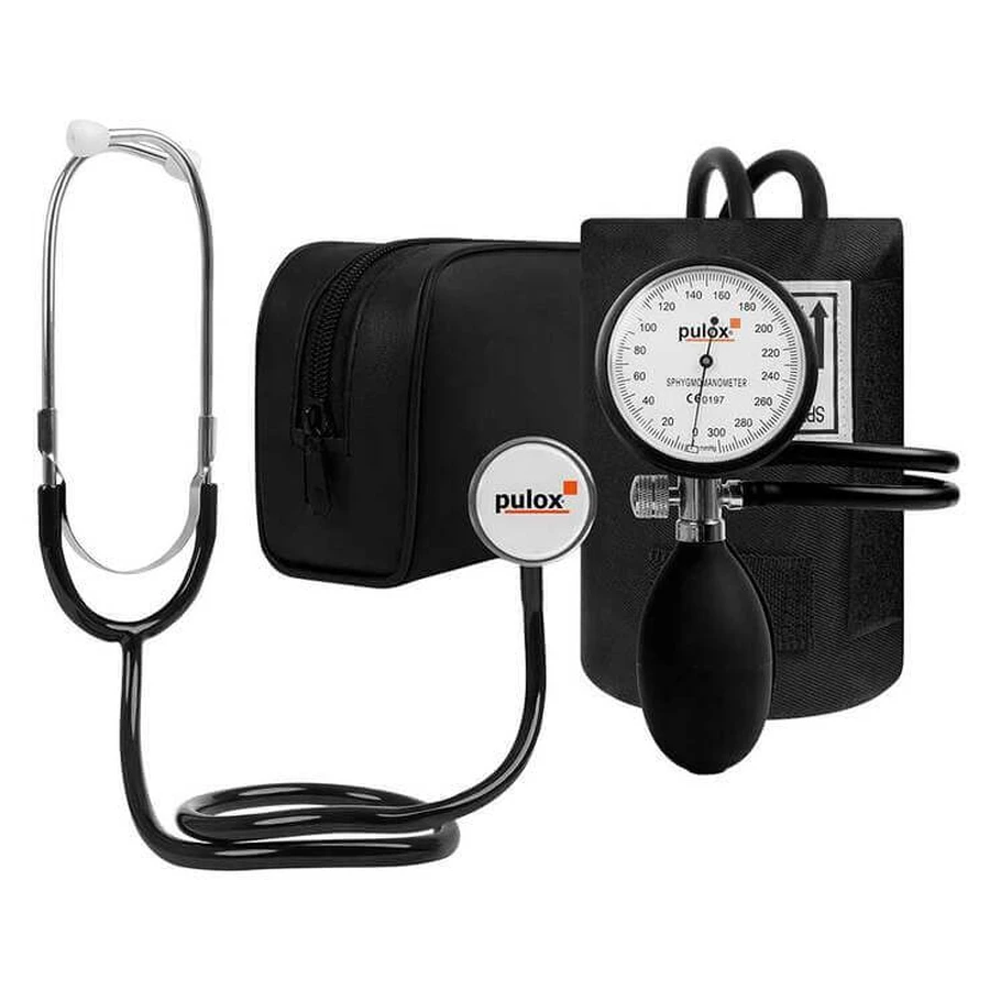 Pulox handmatige bloeddrukmeter + stethoscoop, 1 stuk, in de staat waarin het zich bevindt