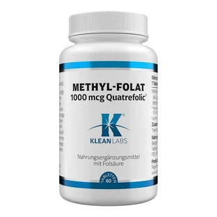 Folato de metilo 1000 µg, comprimidos de Klean Labs, 60 comprimidos