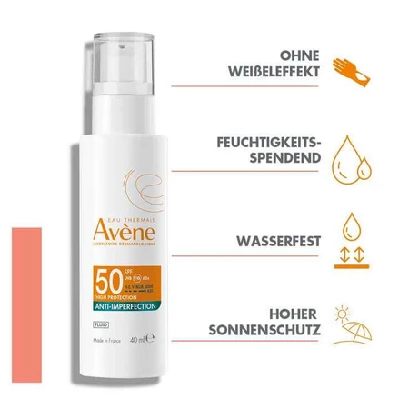 Fluide anti-imperfections Avène SPF 50, 2 x 40 ml, émulsion