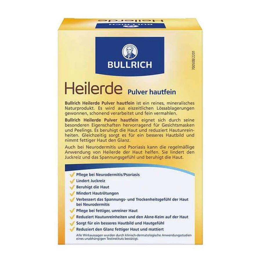 Bullrich Healing Clay Powder, Extra-Fine, 500 g Powder