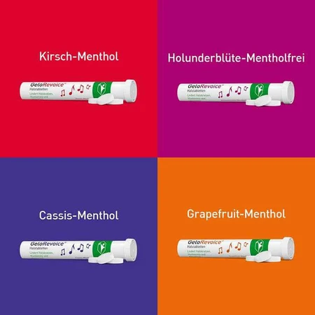 Pastillas para la garganta GeloRevoice con sabor a pomelo y mentol, para la ronquera y la pérdida de voz, 3 x 20 pastillas