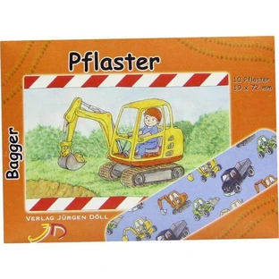 Pansements pour enfants : lettres « Excavator », lot de 10 pansements