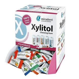 Chicles MIRADENT con xilitol para el cuidado dental, surtidos, 200 unidades