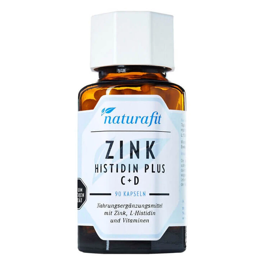 Naturafit Zinc Histidine Plus C + D Capsules, 30 capsules