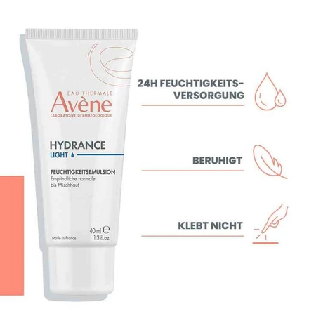 Avene Hydrance Light Moisturizing Emulsion, 2x40 ml Emulsion