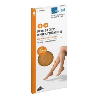 Chaussettes de contention Provital 40, montant jusqu'au genou, pointures 39 à 42, couleur poudre, 2 paires, en l'état