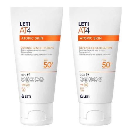 Leti AT4 Defense SPF 50+ Face Cream, 2 x 50 ml