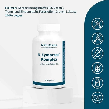 N-Zymarase Complex Enzymen + Betaïne-HCl-capsules, 90 capsules