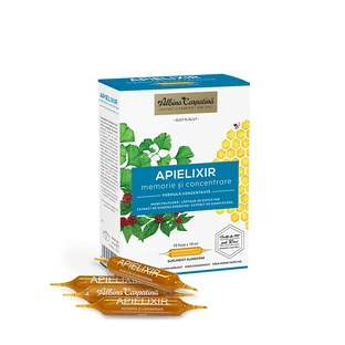 Apielixir memoria y concentración, 10 ampollas x 10 ml, Albina Carpatina