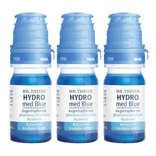 Gotas oftálmicas DR. Theiss Hydro med Blue, 3 frascos de 10 ml