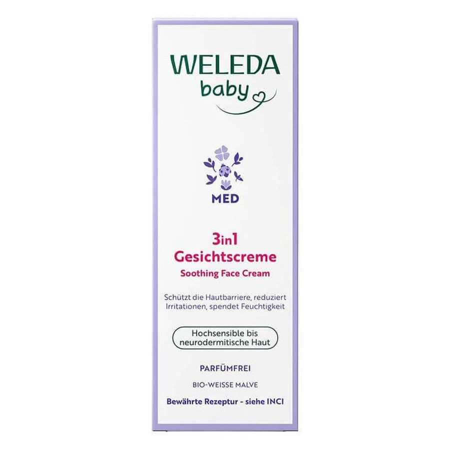 Weleda Baby 3-in-1 White Mallow Face Cream, 50 ml Cream