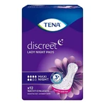 Compresas nocturnas TENA Discreet Maxi para la incontinencia, 12 unidades.