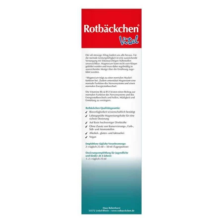 Jus Rabenhorst Rotbäckchen Vital au magnésium, 450 ml de jus