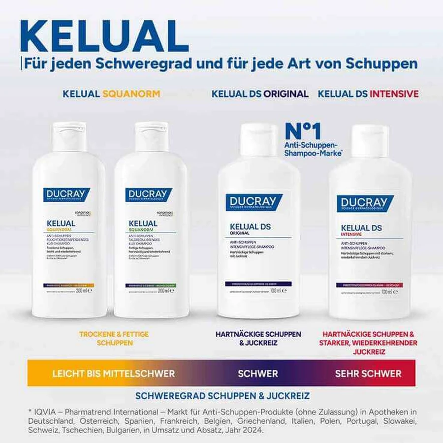 Champú anticaspa Ducray Kelual DS, 2 x 100 ml de champú