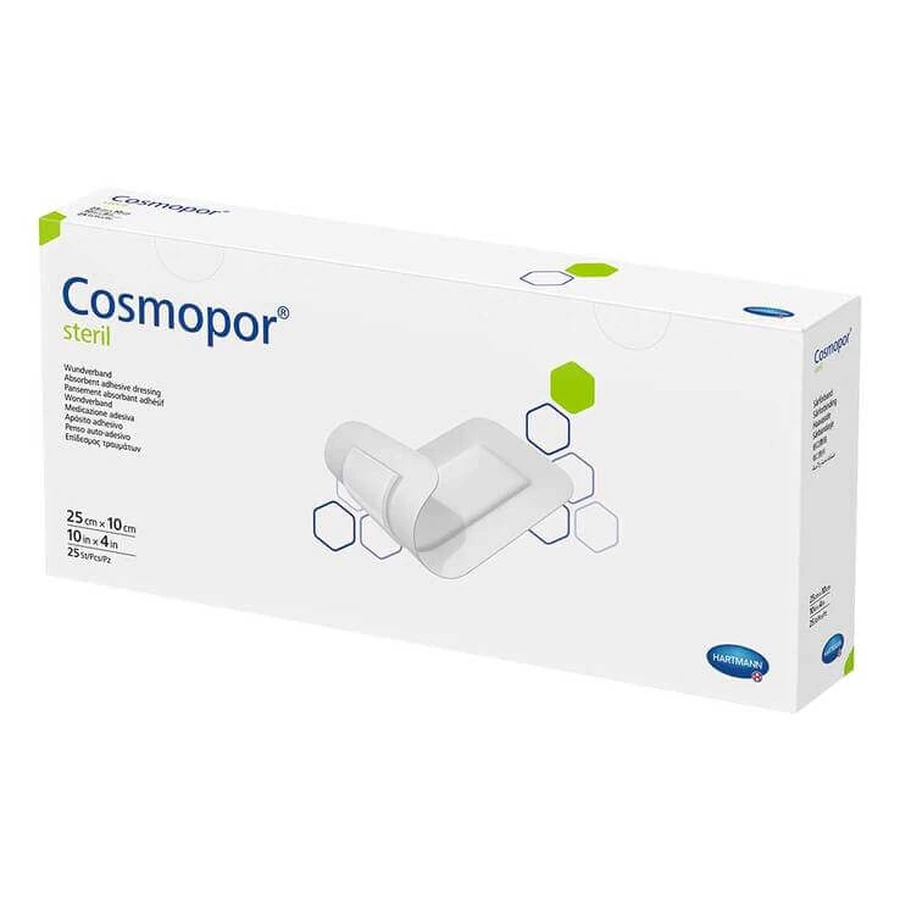 Cosmopor® Steriel verband, 10 x 25 cm, verpakking van 25 stuks