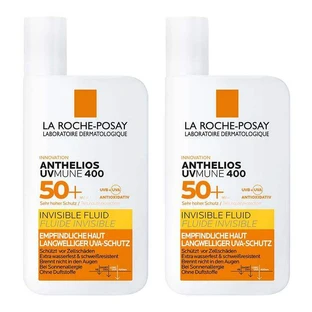 La Roche-Posay Anthelios Fluide Invisible UVMune 400 SPF 50+, 2 x 50 ml de liquide