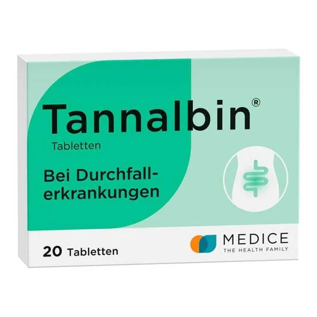 Tannalbin® en comprimidos para la diarrea, 20 comprimidos