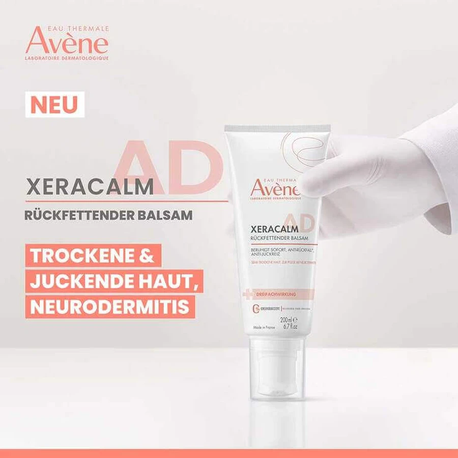 Avene XeraCalm A.D rückfettender Balsam, 2x400 ml Balsam