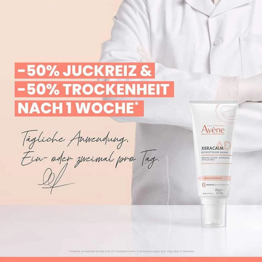 Avene XeraCalm A.D rückfettender Balsam, 2x400 ml Balsam