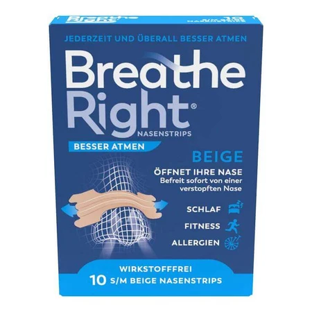 Bandes nasales Breathe Better Breathe Right®, beige standard, 30 bandes