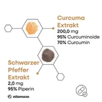 Curcumina 10.000 + piperina, capsule vegane ad alta potenza, 90 capsule