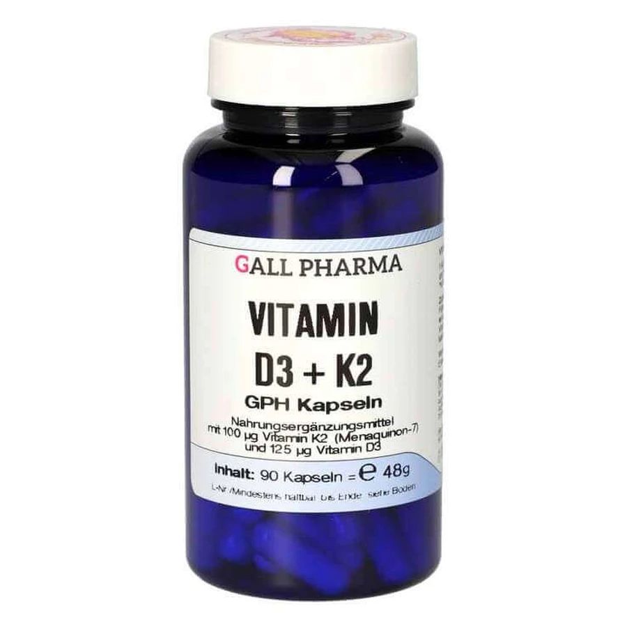 Vitamin D3 + K2 GPH Capsules, 120 capsules