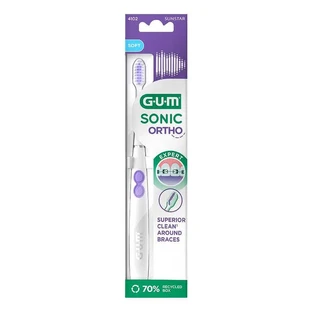 GUM Sonic Ortho Sonic Toothbrush, 1 Toothbrush
