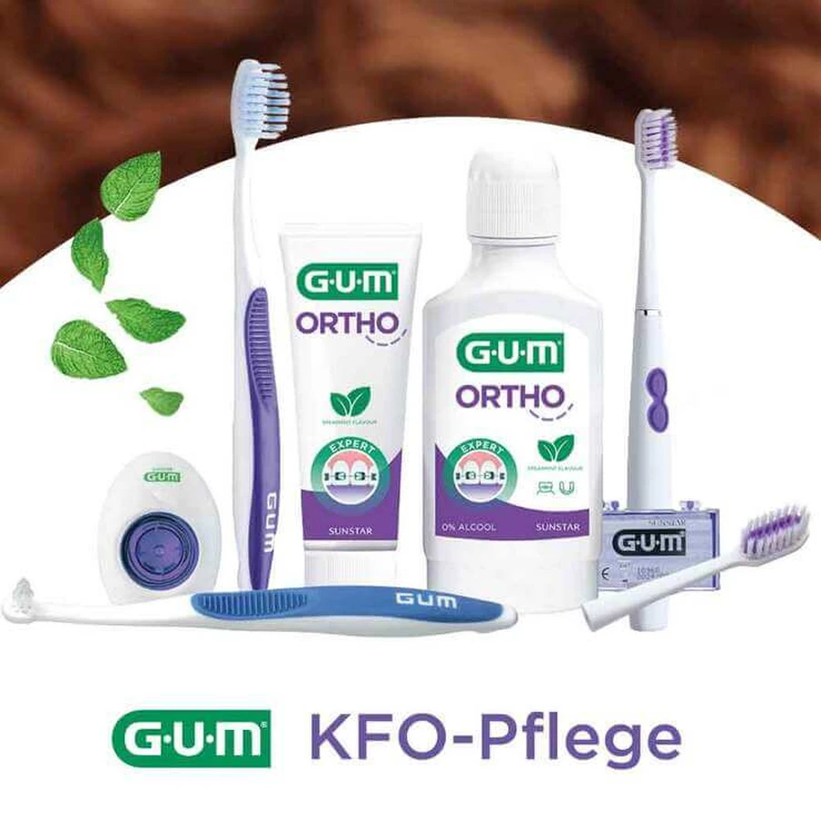 GUM Sonic Ortho Sonic Toothbrush, 1 Toothbrush