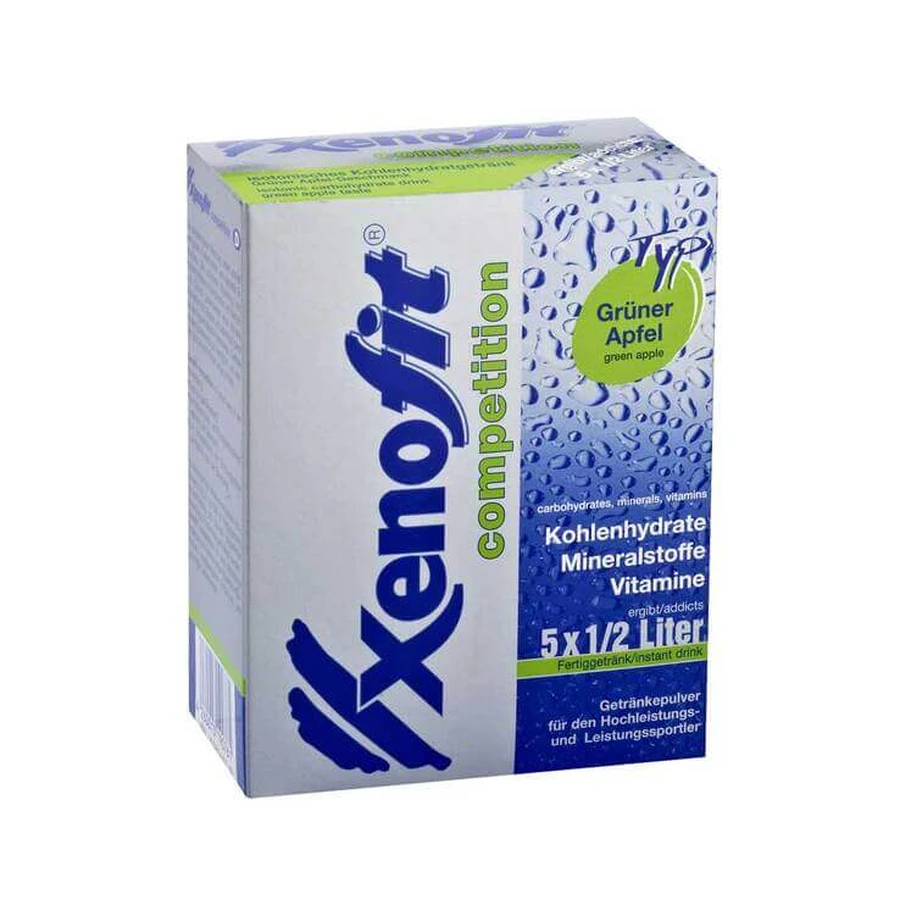 Xenofit Competition, gránulos de manzana verde, 5 envases de 42 g cada uno