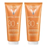 Vichy Capital Soleil Fluide solaire matifiant SPF 30 pour le visage, lot de 2 x 50 ml