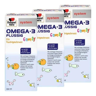 Doppelherz Omega-3 Family Liquid System, 3 x 250 ml drank