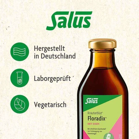 Floradix mit Eisen Flüssigkeit zum Einnehmen, 2x700 ml Lösung zum Einnehmen