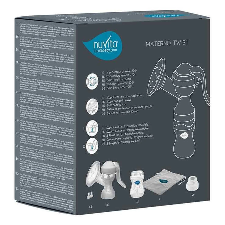 Tire-lait manuel Nuvita Materno Twist, 1 pièce, tel quel