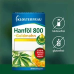 Klosterfrau Hennepolie 800 mg + Gouden Papaver-softgels, 30 softgels