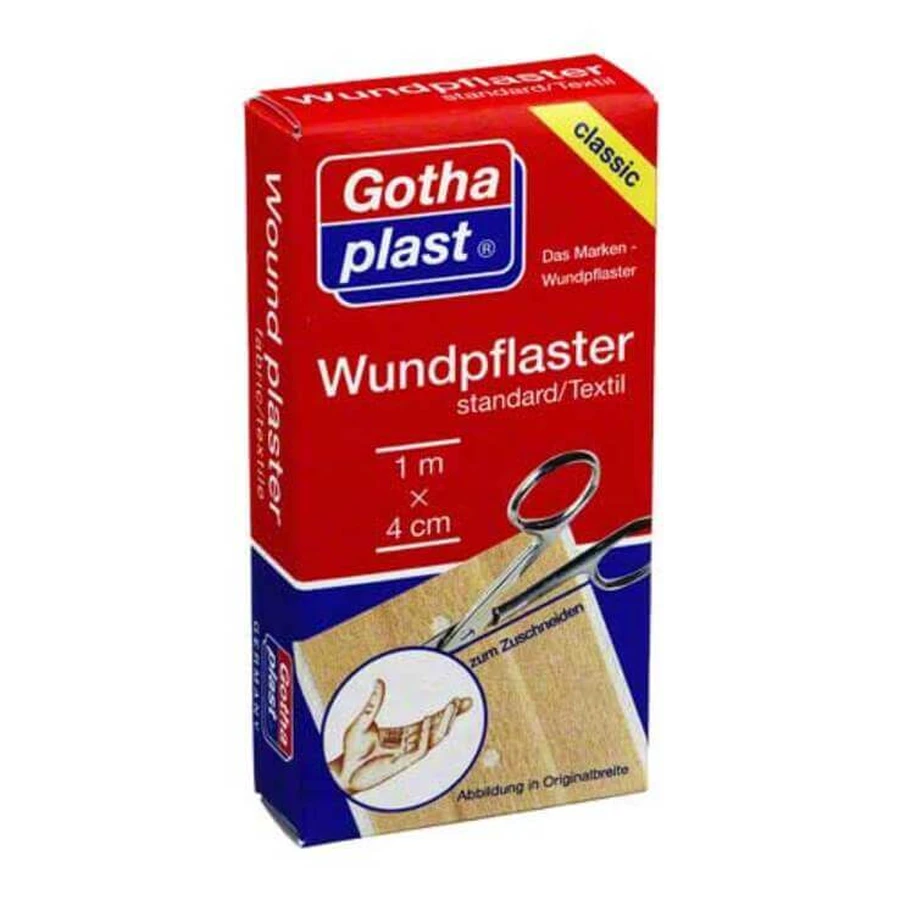 Gothaplast standaardpleister, 1 m x 4 cm, ophanglus in Euro-stijl, 1 pleister
